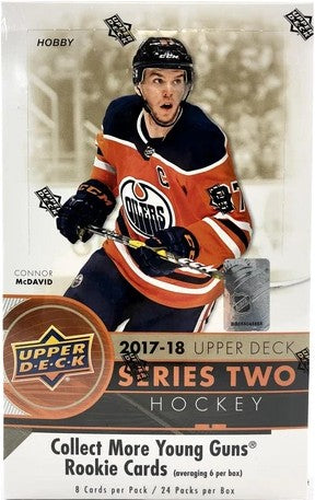 2017/18 Upper Deck NHL Hockey Series Two Hobby Box (24 Packs) Sealed