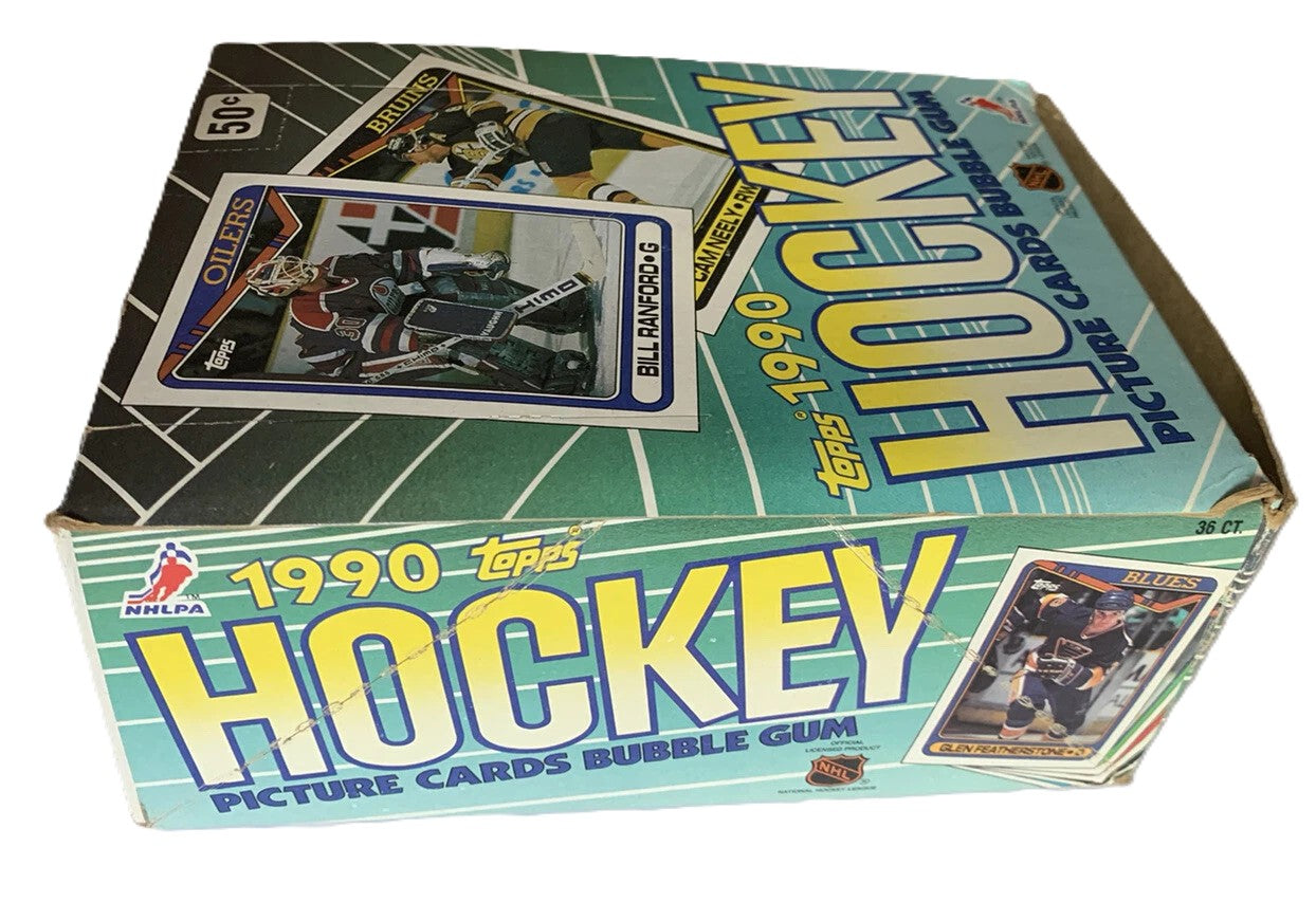 1990/91 Topps NHL Hockey Card Wax Box (36 Packs)