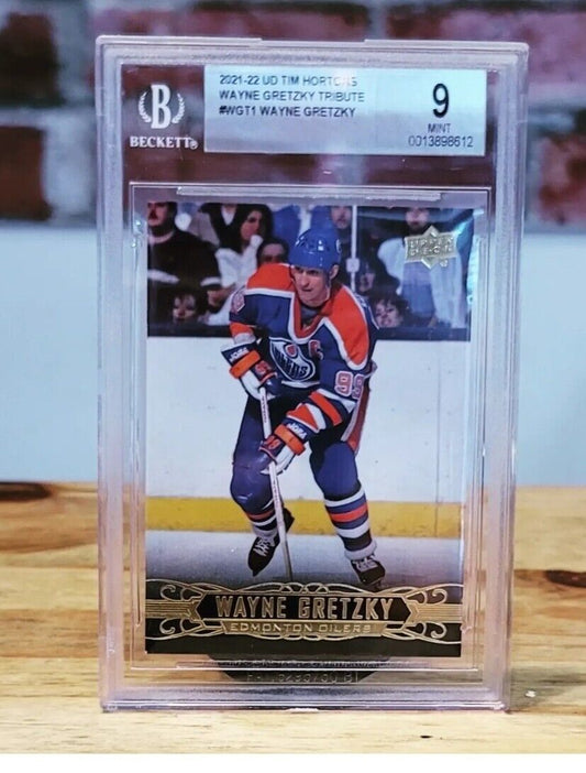2020/21 Wayne Gretzky Tribute Card WGT-1 Tim Hortons (1:12000 Packs) SSP BGS 9
