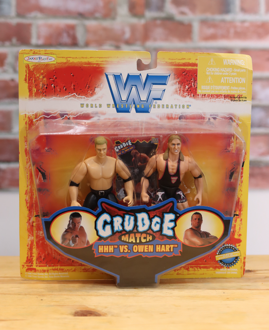 1998 Jakks Pacific WWF WWE Wrestling Figure Grudge Match Set Owen Hart VS Tripple H