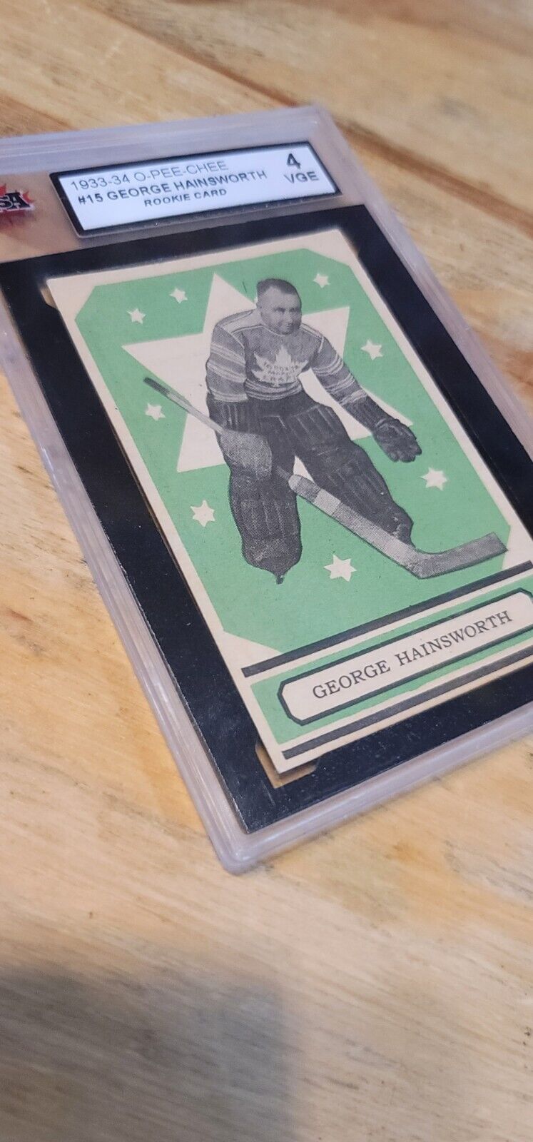 1933/34 O-Pee-Chee George Hainsworth RC Rookie Card Graded KSA 4 Looks Great!