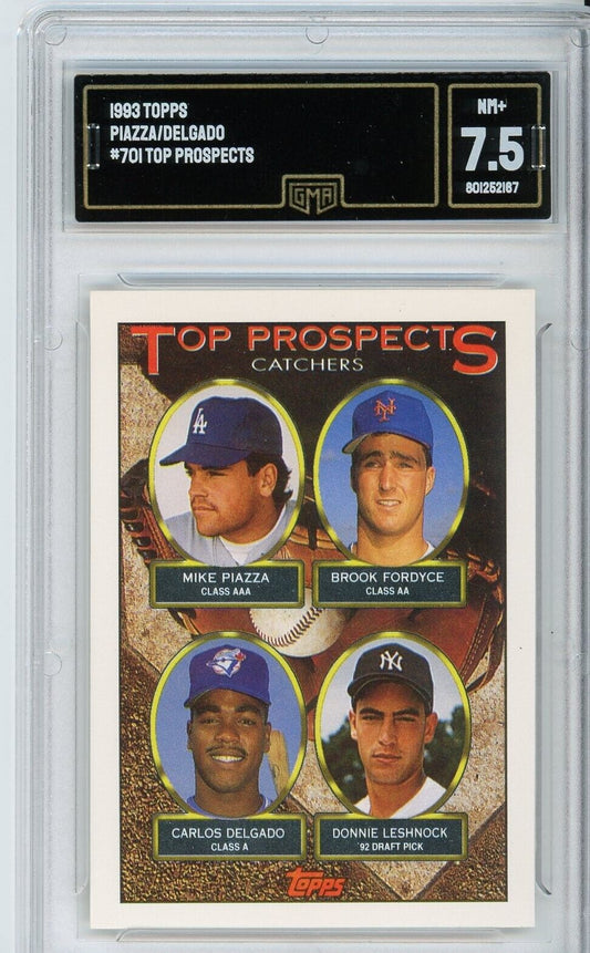 1983 Topps Piazza/Delgado #701 Top Prospects Rookie Card GMA 7.5