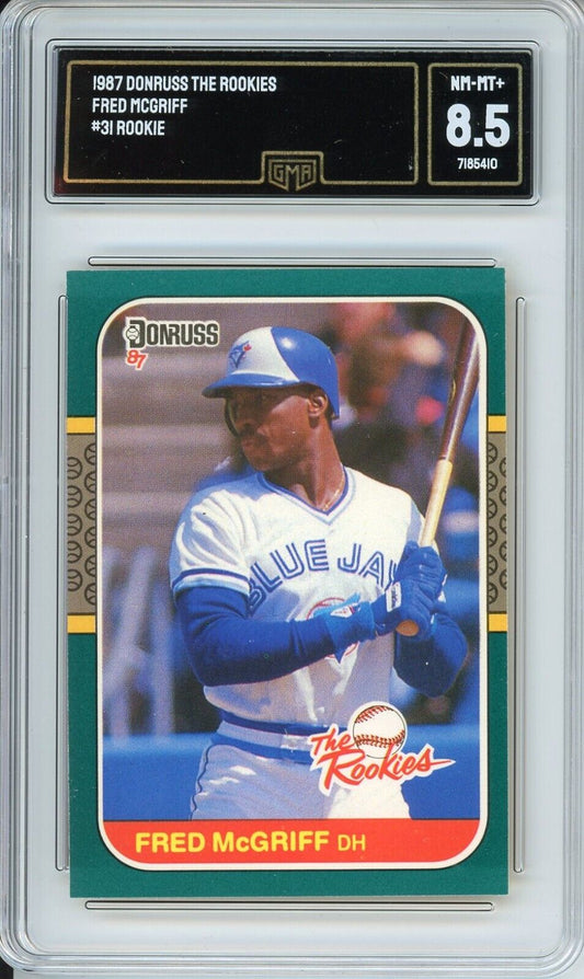 1987 Donruss The Rookies Fred McGriff #31 Rookie GMA 8.5