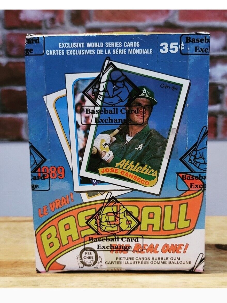 1989 OPC O-Pee-Chee Baseball Card Wax Box (36 Packs) Possible Randy Johnson RC!