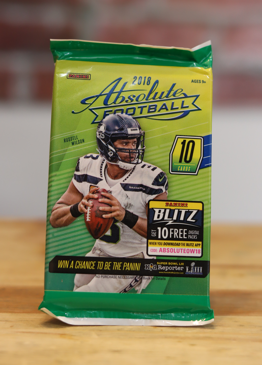 2018 Panini Absolute Football Card Retail Wax Pack (10 Cards)
