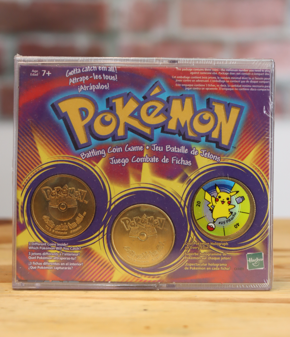 Original 1998 Hasbro Pokemon Battling Coin Game Pikachu