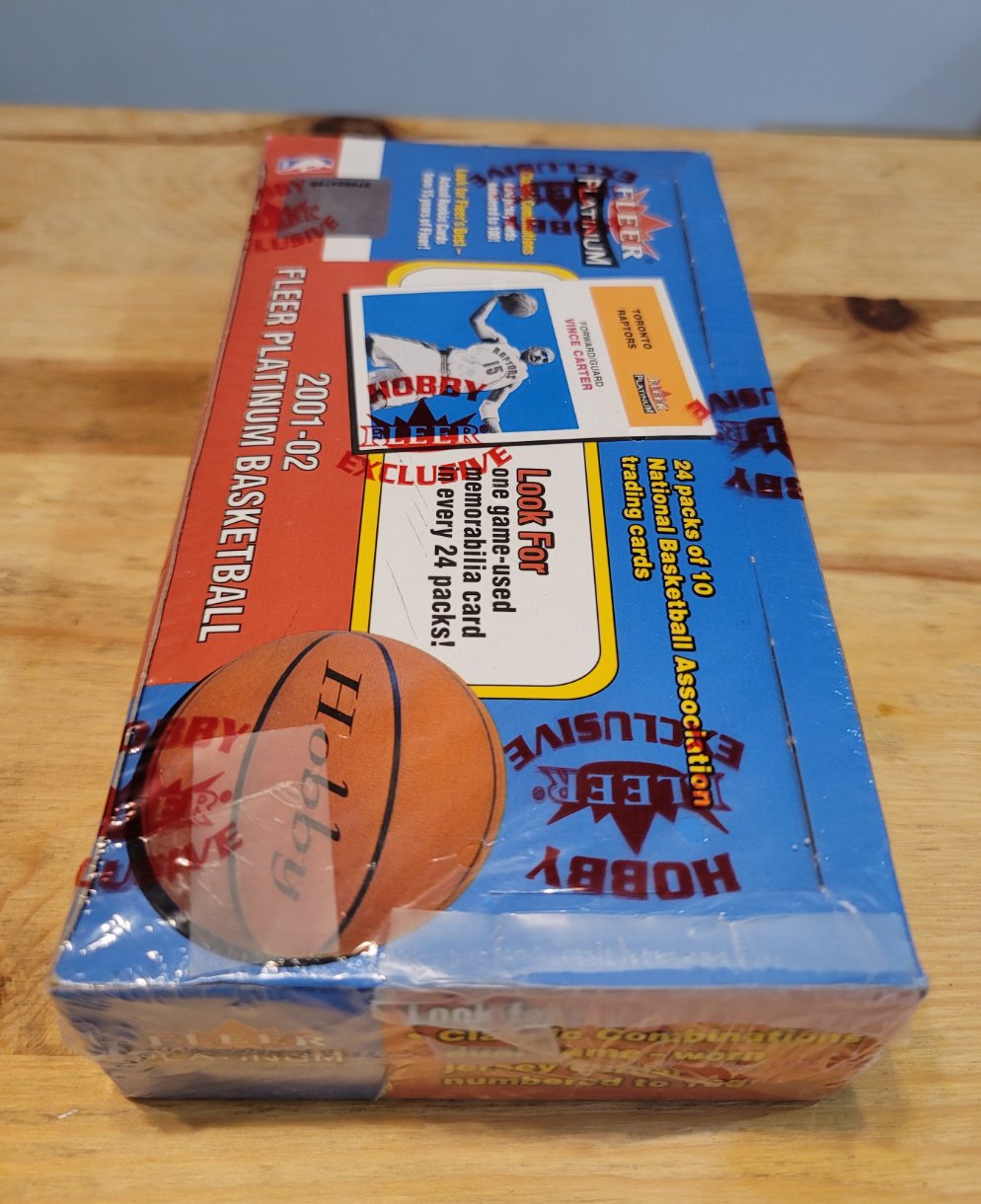 2001/02 Fleer Platinum Basketball Cards Hobby Wax Box (24 Packs)