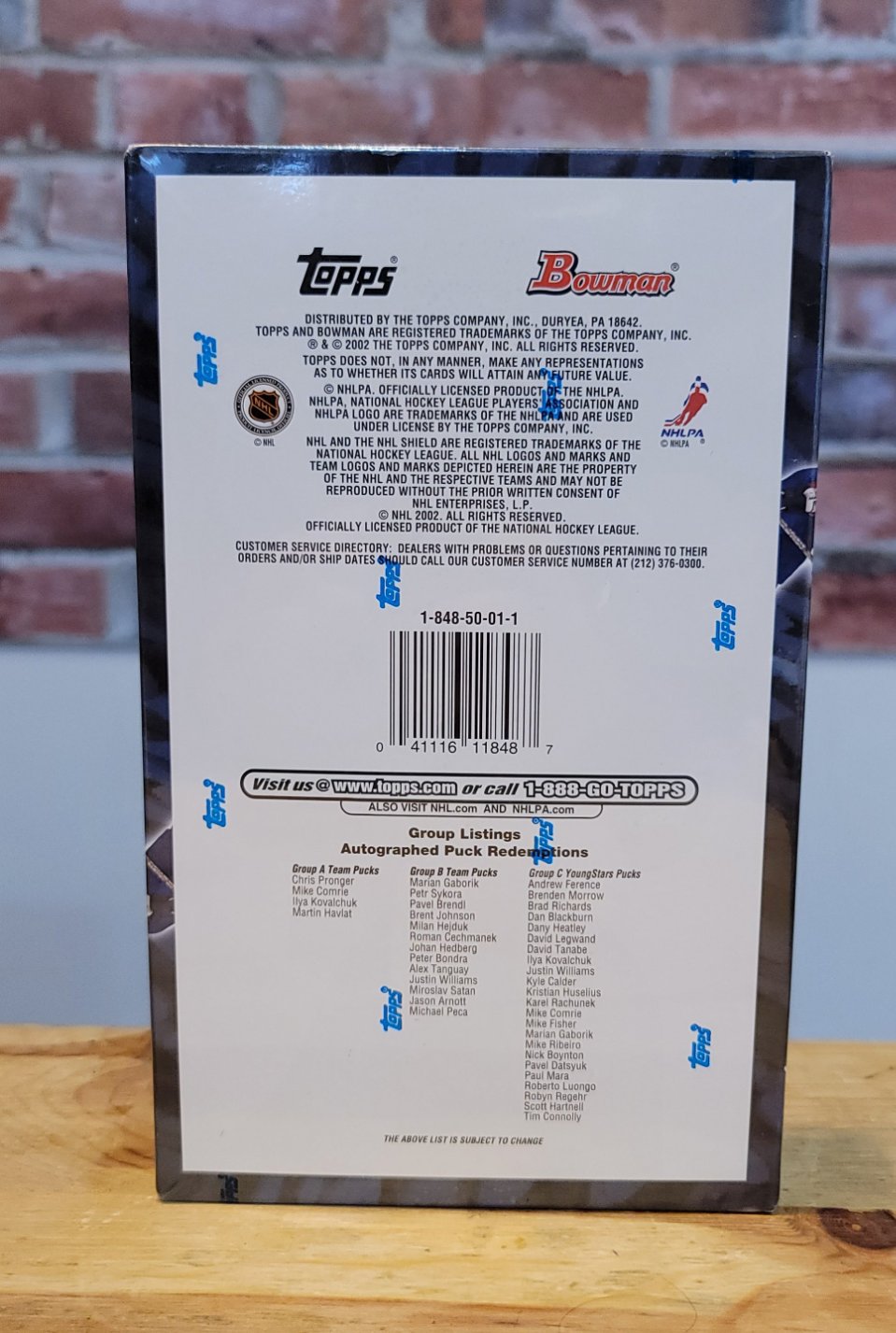 2001/02 Bowman Young Stars Hockey Cards Hobby Wax Box (24 Packs)