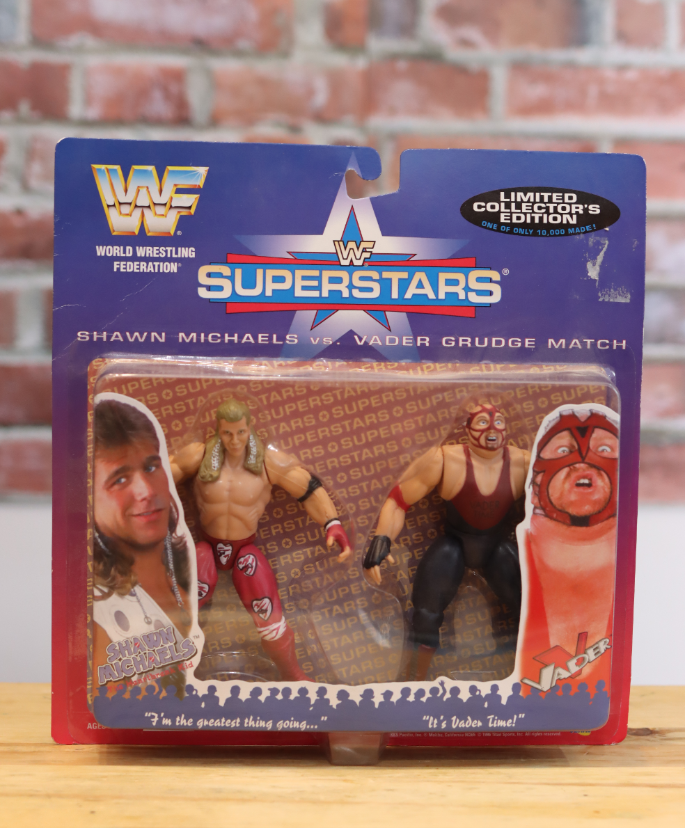 1996 Jakks Pacific WWF WWE Wrestling Superstars Special Collectors Set HBK VS Vader