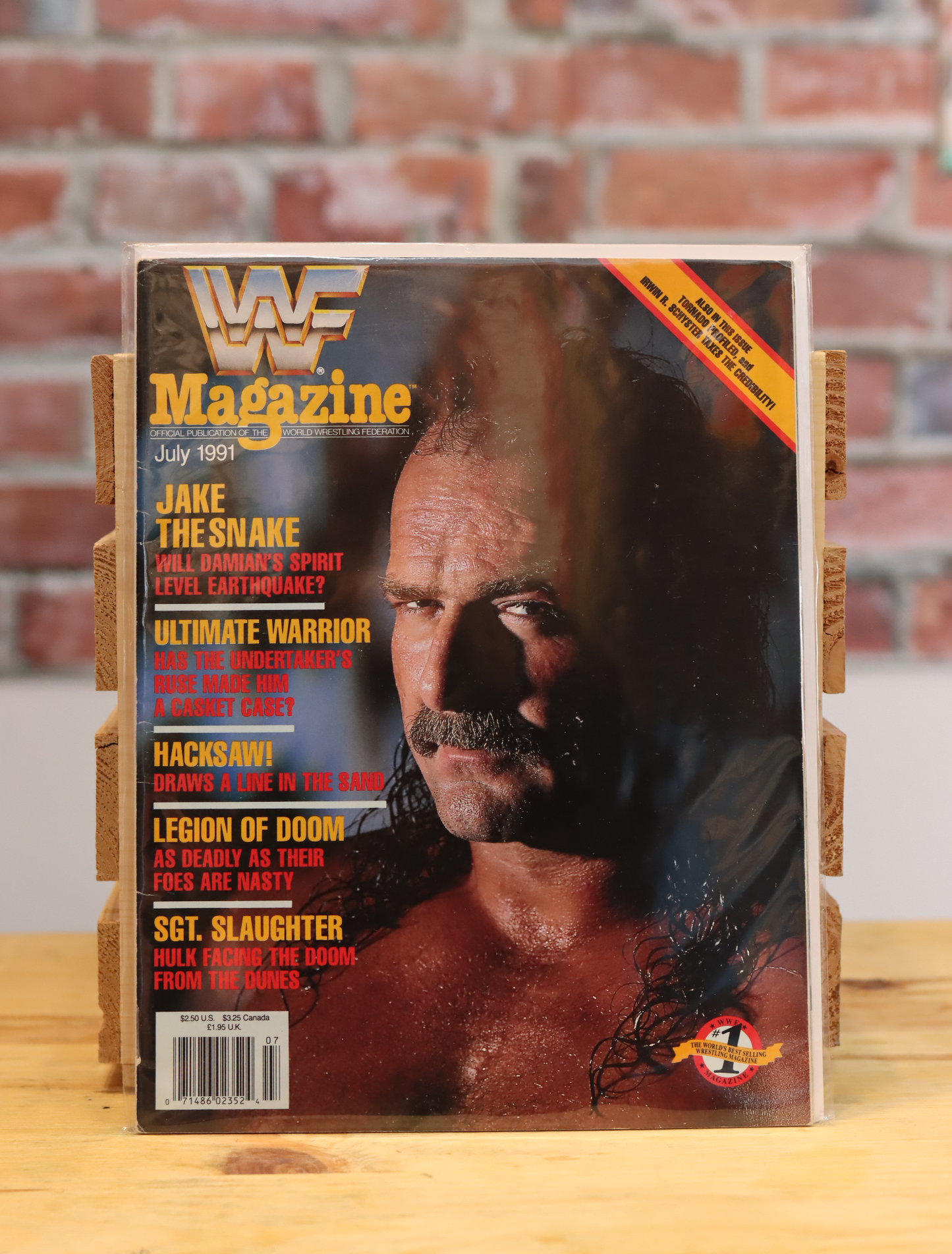 Original WWF WWE Vintage Wrestling Magazine Jake The Snake Roberts (July 1991)