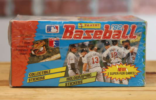 1992 Panini Baseball Sticker Cards Wax Box (100 Packs)