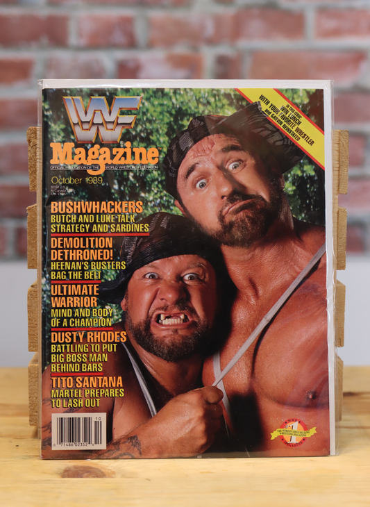 Original WWF WWE Vintage Wrestling Magazine The Bushwackers (October 1989)