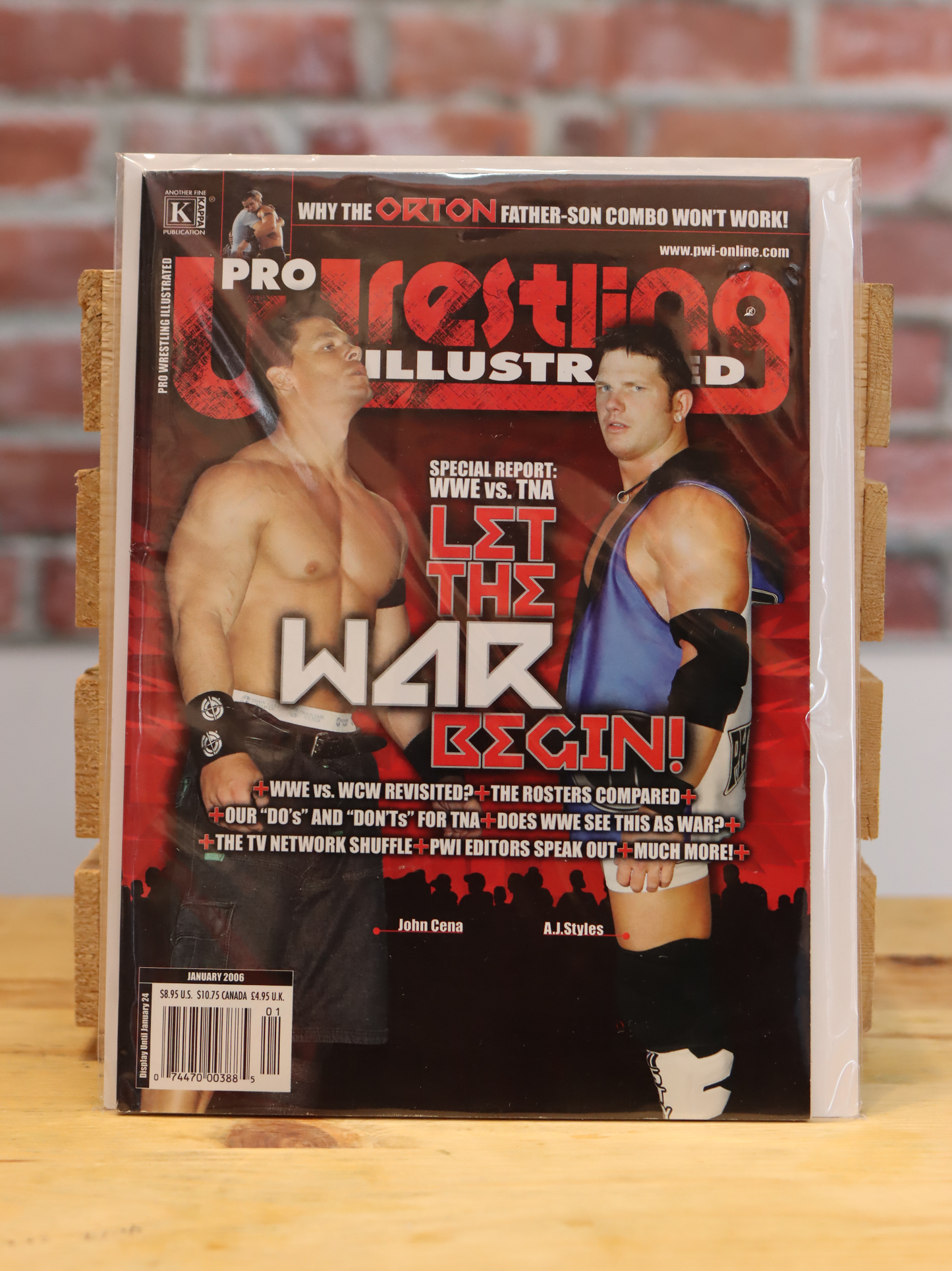 Original Pro Wrestling Illustrated Vintage Magazine John Cena/AJ Styles (January 2006)