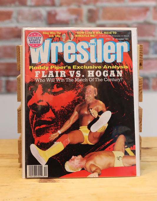 Original The Wrestler Vintage Wrestling Magazine Hulk Hogan/Ric Flair (December 1991)