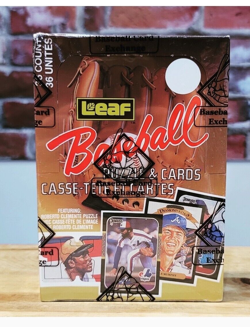 1987 Leaf Donruss Baseball Card Wax Box (36 Packs) BBCE Rare Canadian Edition!