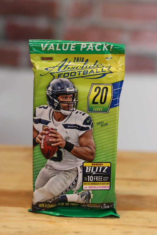 2018 Panini Absolute Football Card Cello Fat Pack (20 Cards)