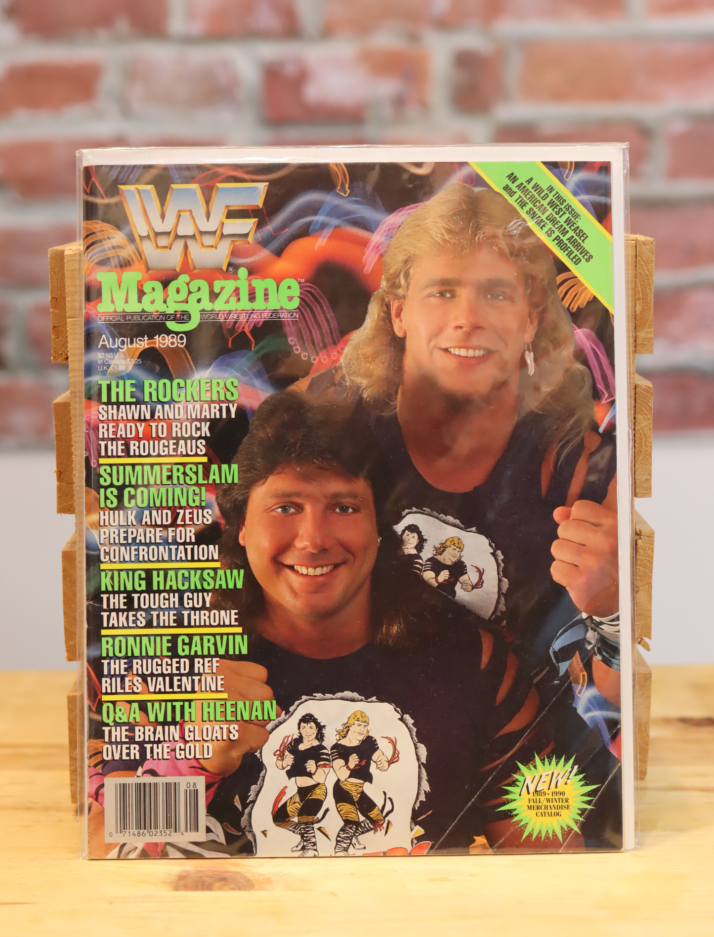 Original WWF WWE Vintage Wrestling Magazine The Rockers (August 1989)