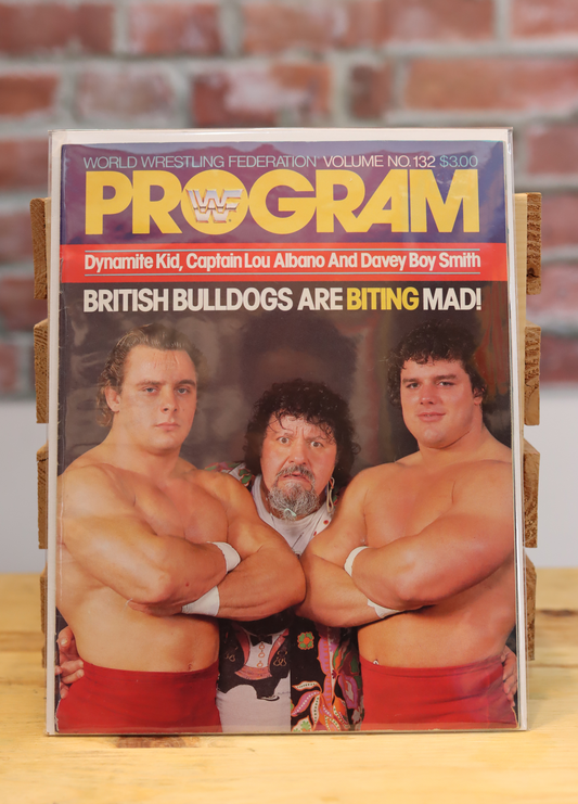 Original WWF WWE Vintage Wrestling Program British Bulldogs/Captain Lou (Winter 1985)
