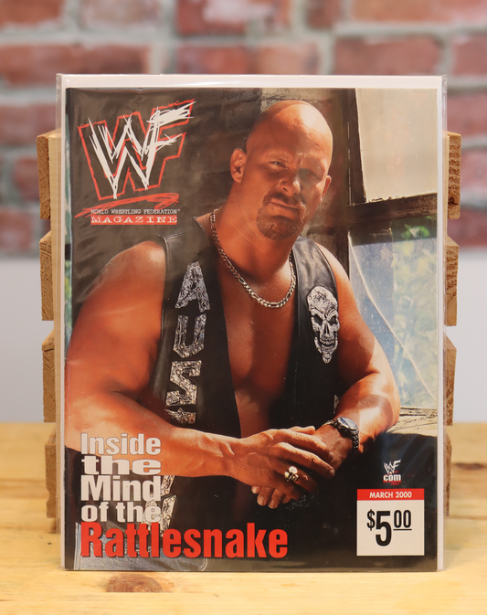 Original WWF WWE Vintage Wrestling Magazine Stone Cold Steve Austin (March 2000)