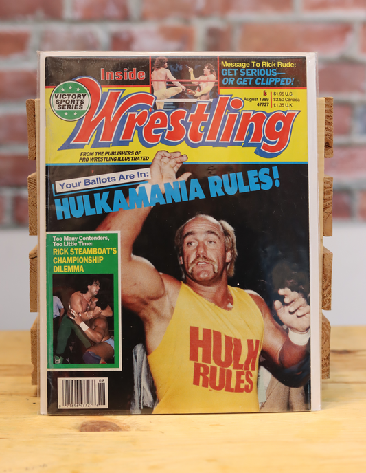 Original Inside Wrestling Vintage Magazine Hulk Hogan/Ricky Steamboat (August 1989)