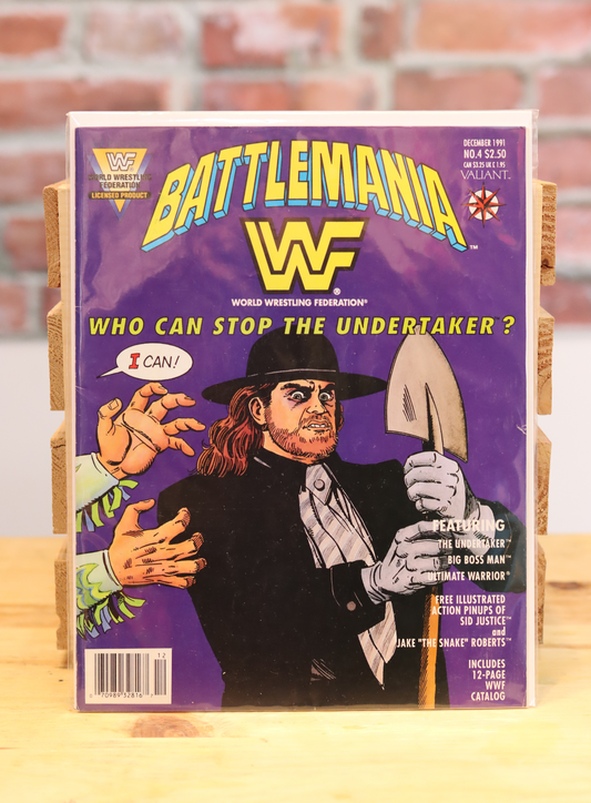 Original WWF WWE Battlemania Vintage Wrestling Magazine Issue #4 The Undertaker (December 1991)