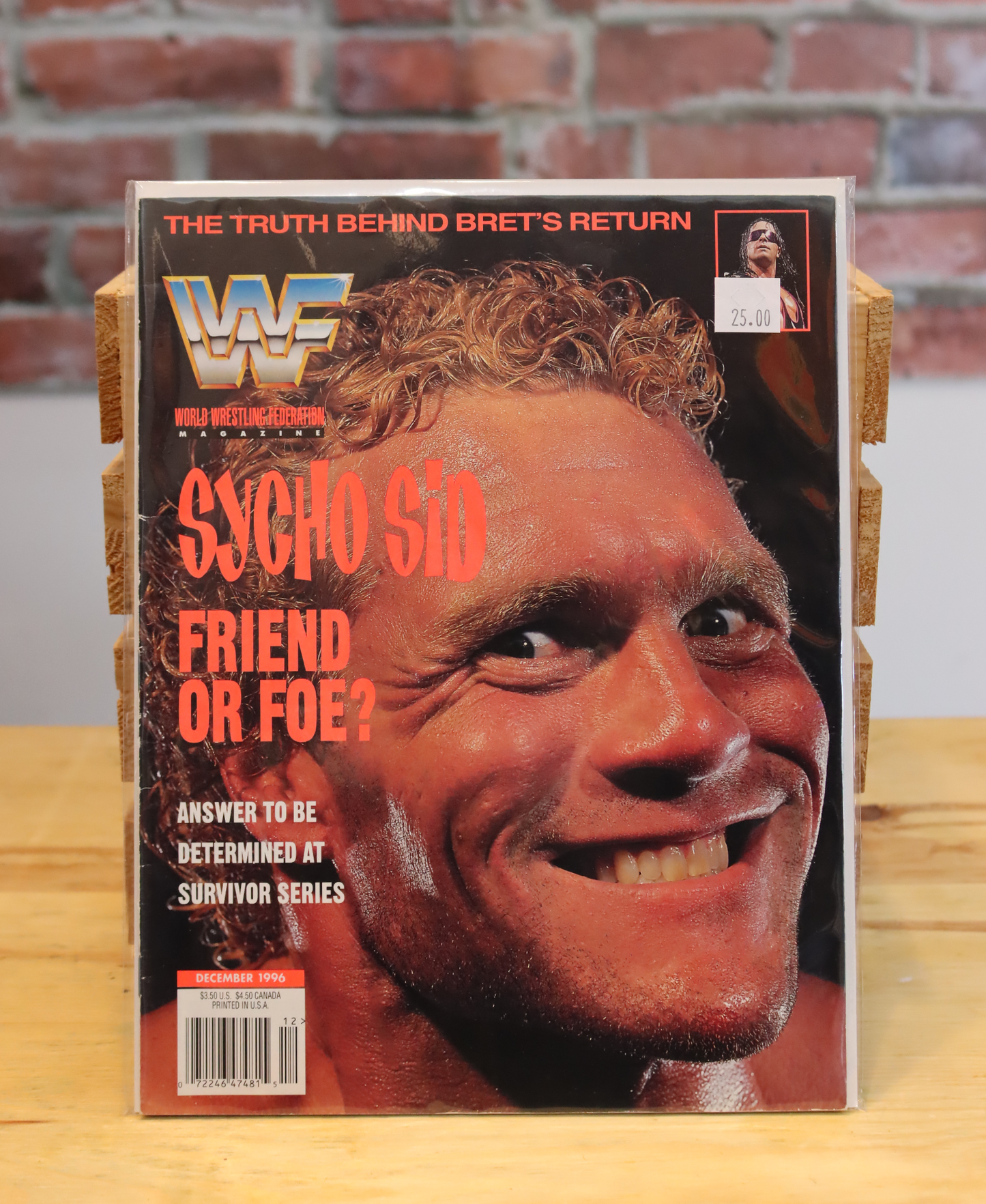 Original WWF WWE Vintage Wrestling Magazine Psycho Sid (December 1996)
