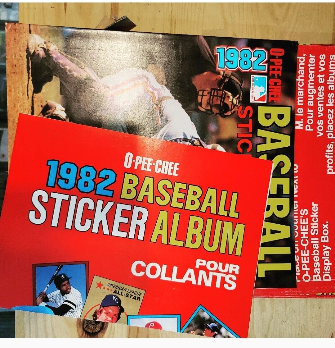 1982 OPC O-Pee-Chee Baseball Stickers Album Vendor Display Box (10 Books)