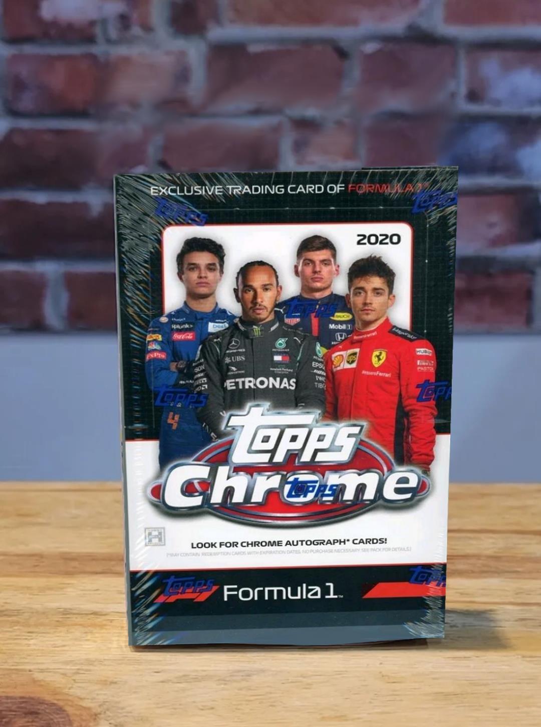 2020 Topps Chrome Formula 1 Racing Cards Hobby Box (18 Packs) Max Verstappen