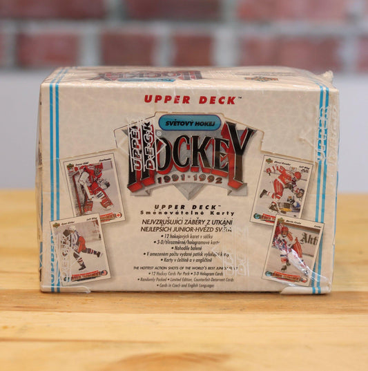1991/92 Upper Deck Hockey Card Wax Box (Jumbo Packs) Factory Sealed Czech Edition - FLIP Collectibles Shop