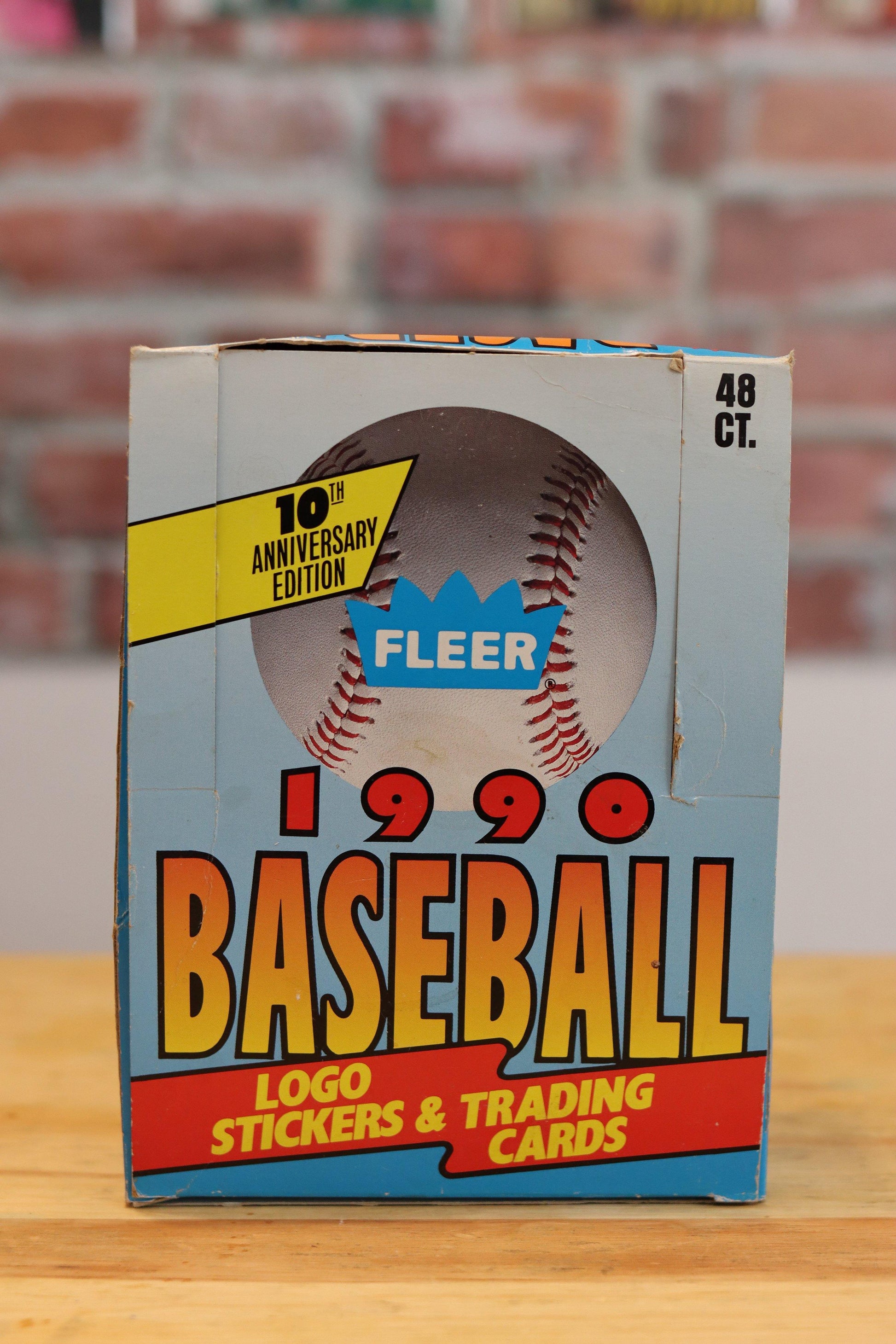 1990 Fleer Baseball Card Wax Box (48 Packs) - FLIP Collectibles Shop