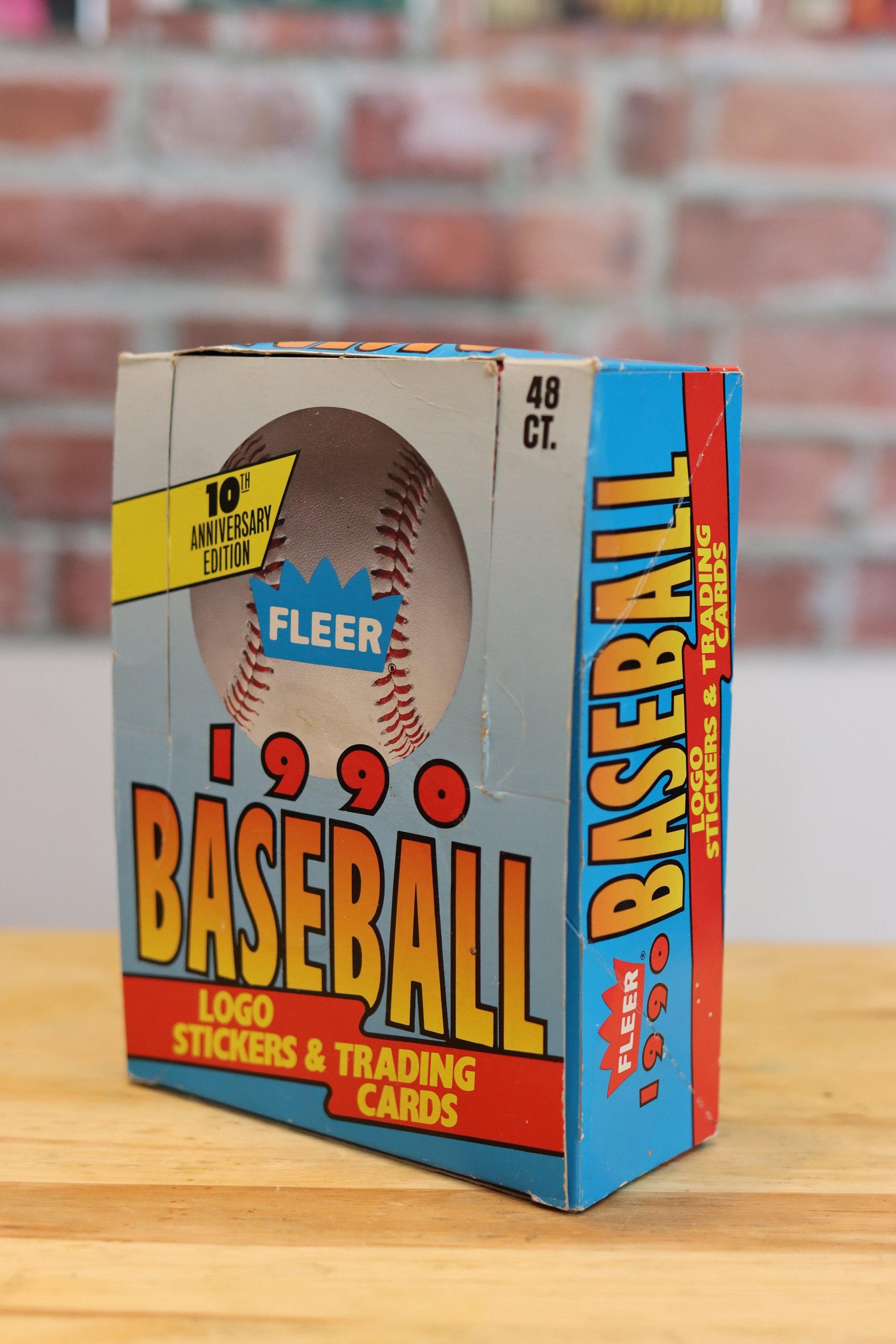 1990 Fleer Baseball Card Wax Box (48 Packs) - FLIP Collectibles Shop