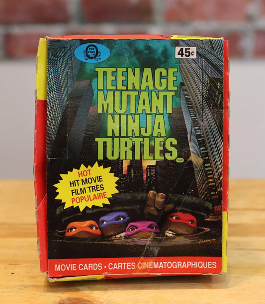 1990 O-Pee-Chee Teenage Mutant Ninja Turtles Movie Trading Card Wax Box (36 Packs) - FLIP Collectibles Shop
