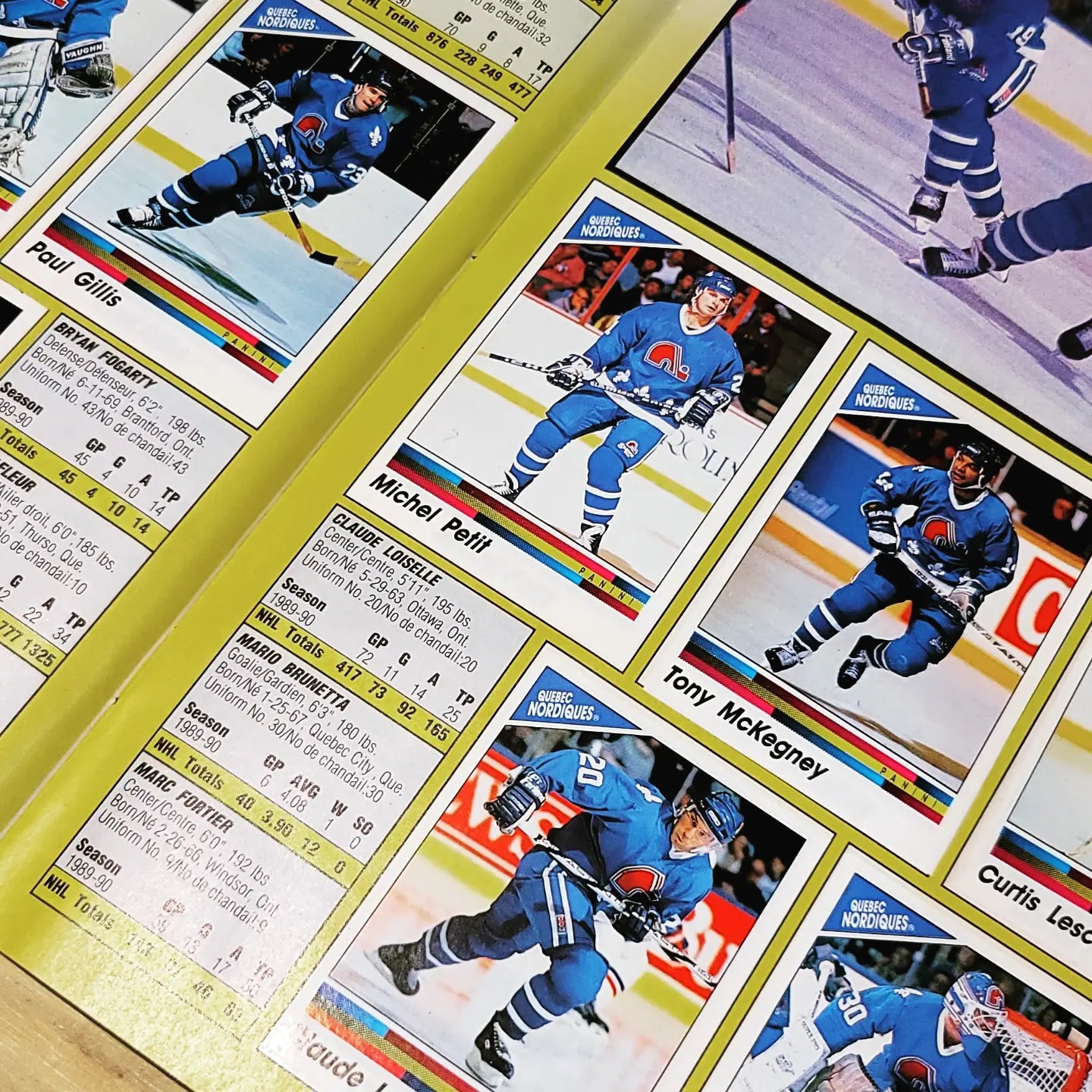 1990/91 Panini Hockey Sticker Album Complete Set