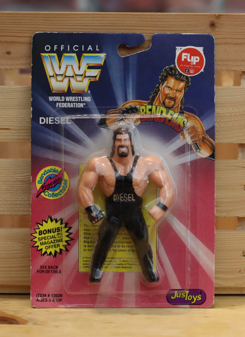 1996 Just Toys WWF Factory Sealed Diesel Bend Ems Wrestling Figure
