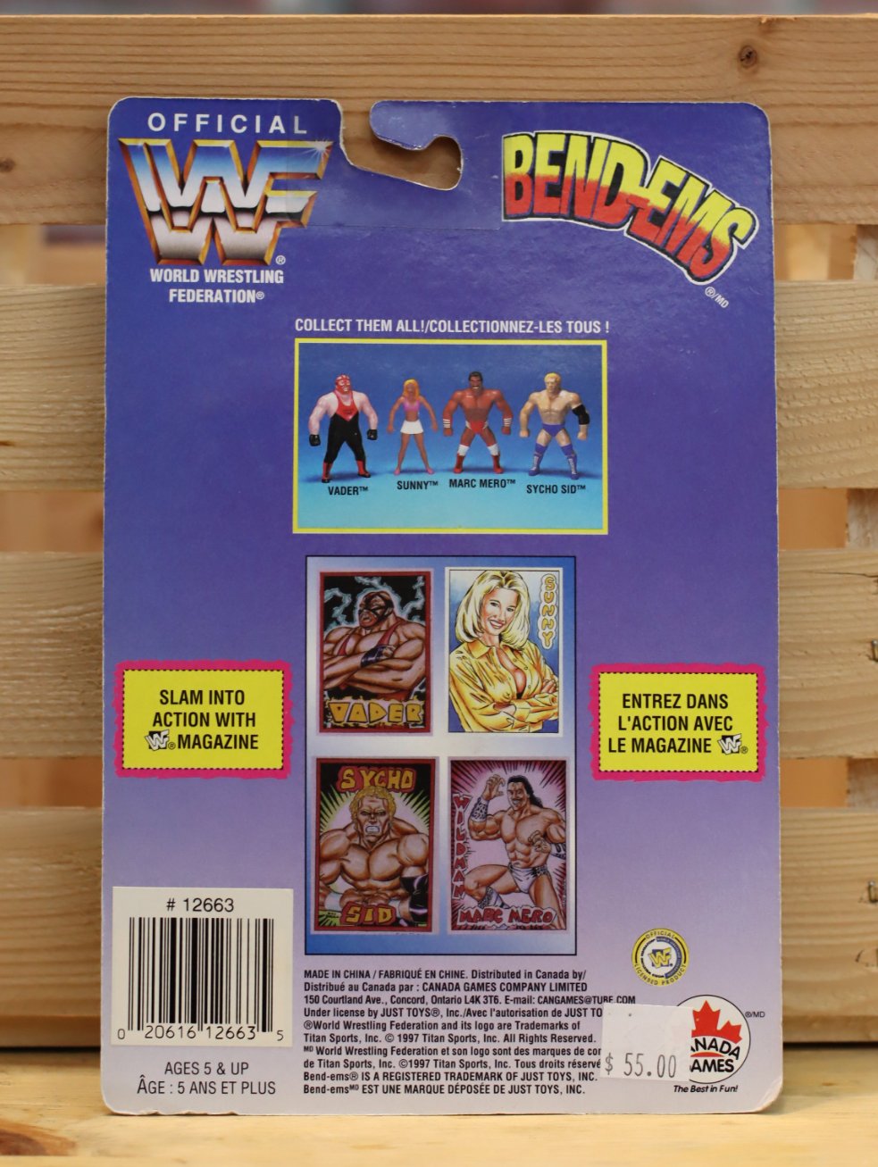 1996 Just Toys WWF Factory Sealed Sunny Bend Ems Wrestling Figure