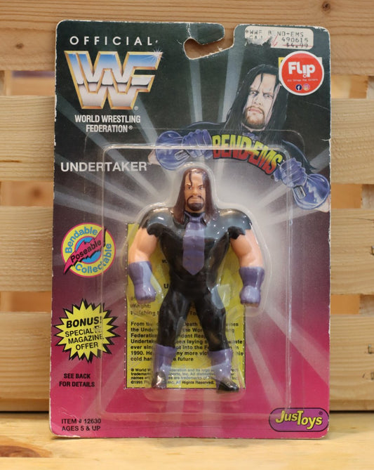 1996 Just Toys WWF Factory Sealed The Undertaker Bend Ems Wrestling Figure