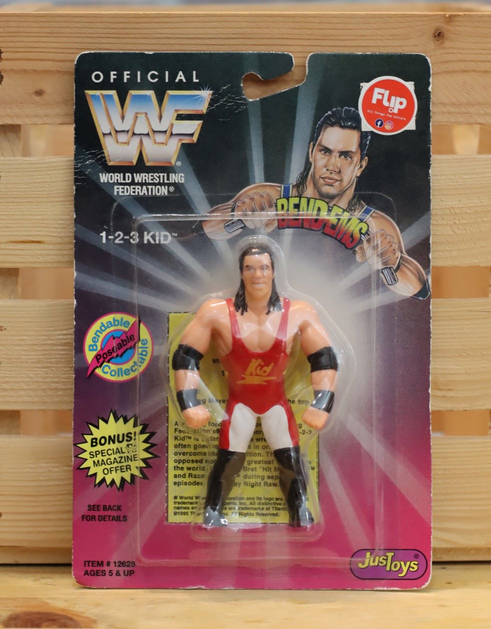 1996 Just Toys WWF Factory Sealed 123 Kid Bend Ems Wrestling Figure