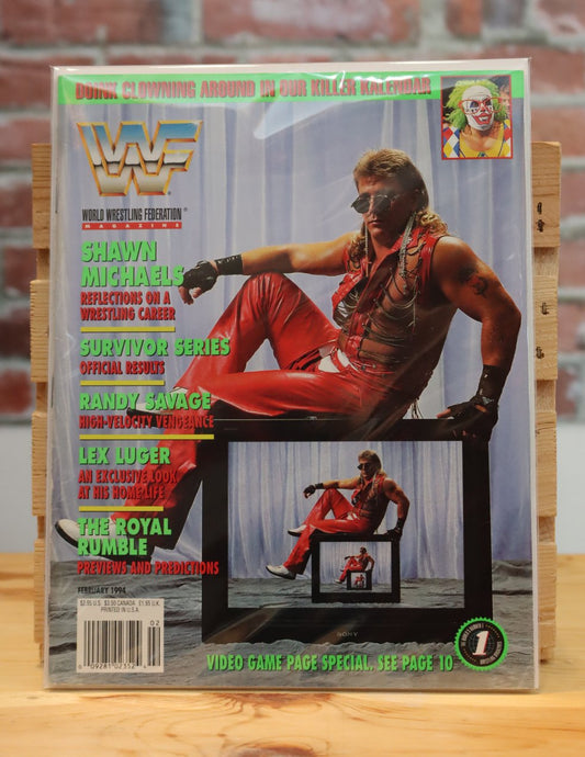 Original WWF WWE Vintage Wrestling Magazine Shawn Michaels (February 1994)