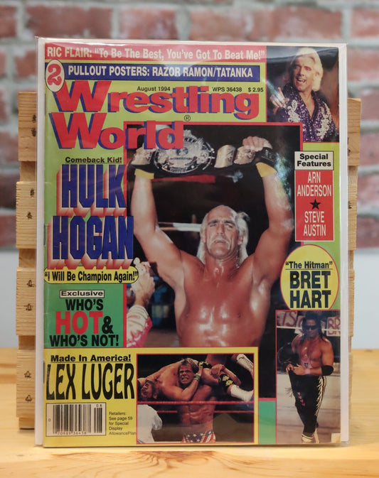 Original Wrestling World WWF Vintage Wrestling Magazine 1st WCW Title (August 1994)