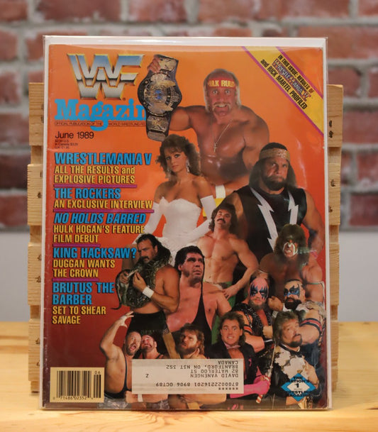 Original WWF WWE Vintage Wrestling Magazine Hogan/Macho Man/Elizabeth (June 1989)