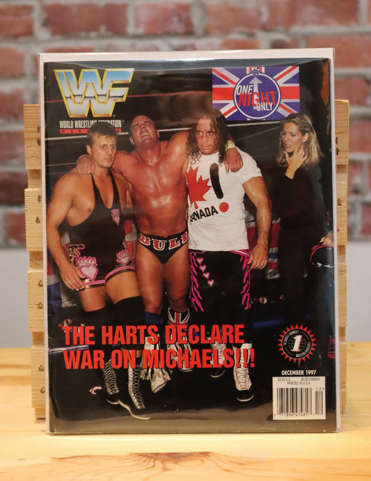 Original WWF WWE Vintage Wrestling Magazine Hart Foundation (December 1997)