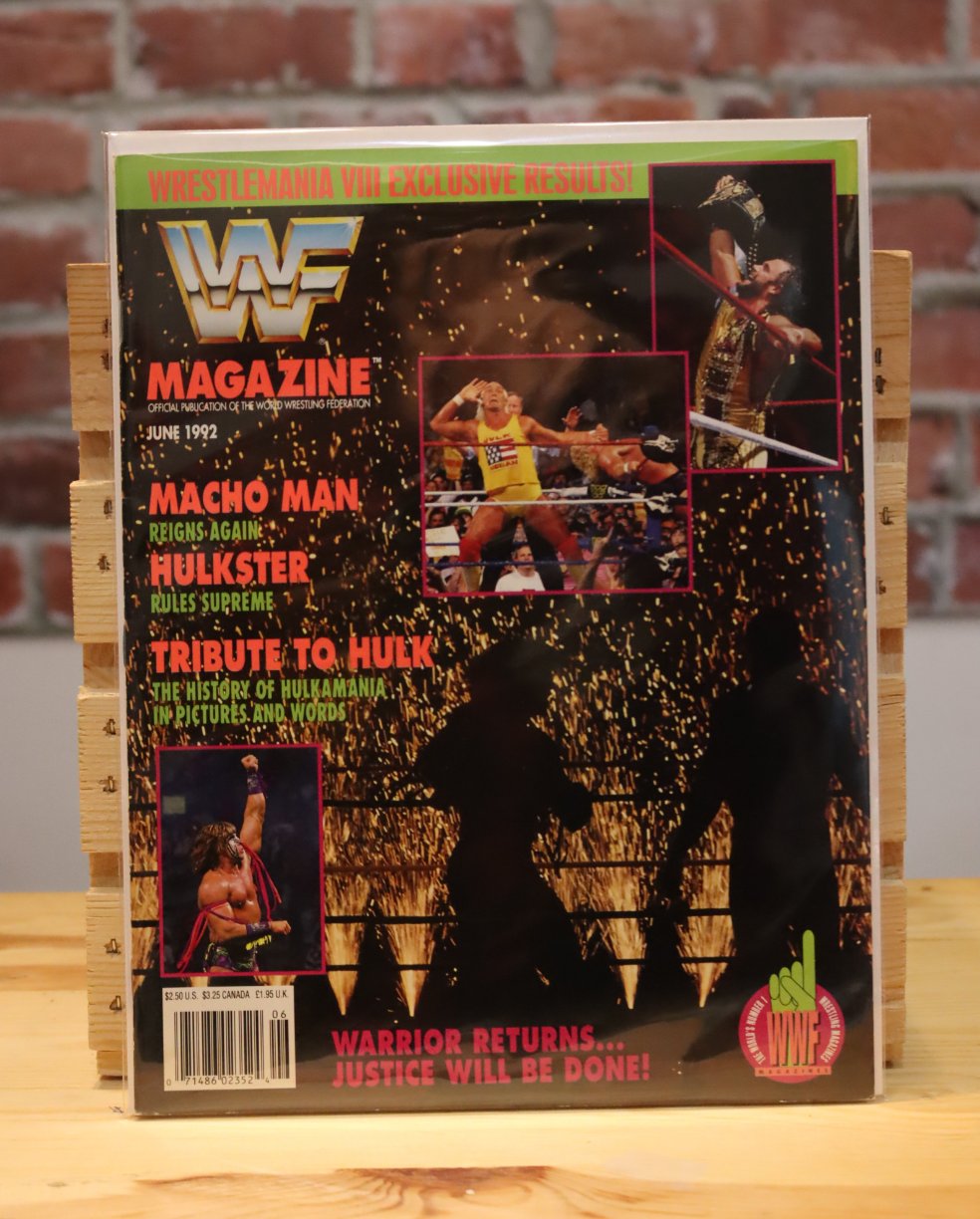 Original WWF WWE Vintage Wrestling Magazine Warrior/Hogan/Savage (June 1992)