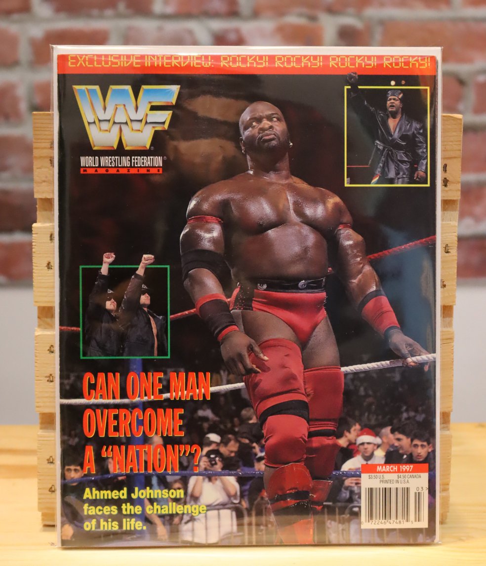 Original WWF WWE Vintage Wrestling Magazine Ahmed Johnson (March 1997)