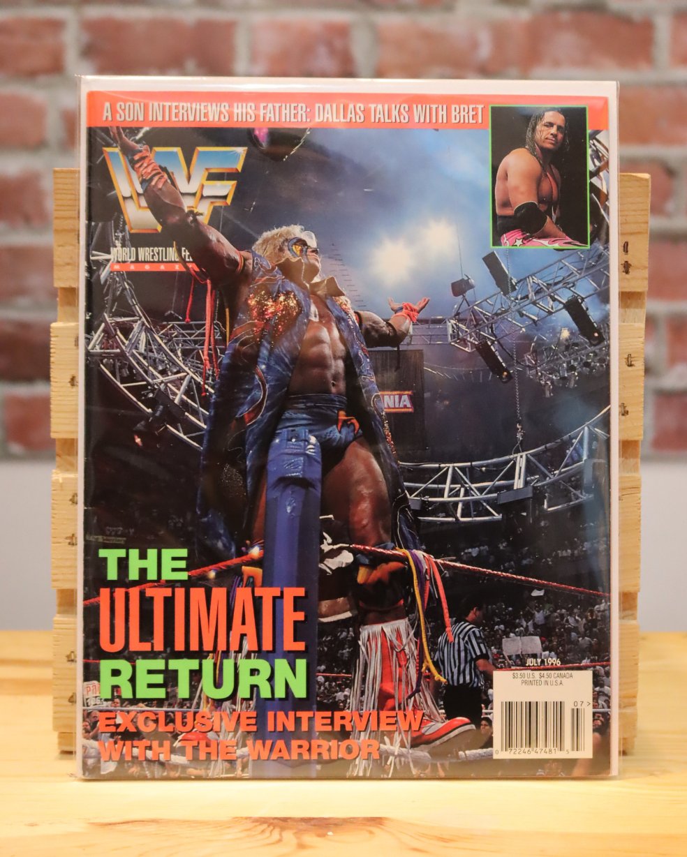 Original WWF WWE Vintage Wrestling Magazine Ultimate Warrior (July 1996)