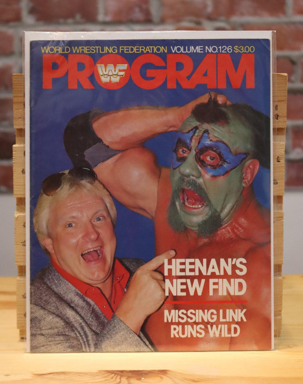Original WWF WWE Vintage Wrestling Magazine Program Bobby Heenan/Missing Link (Spring 1985)