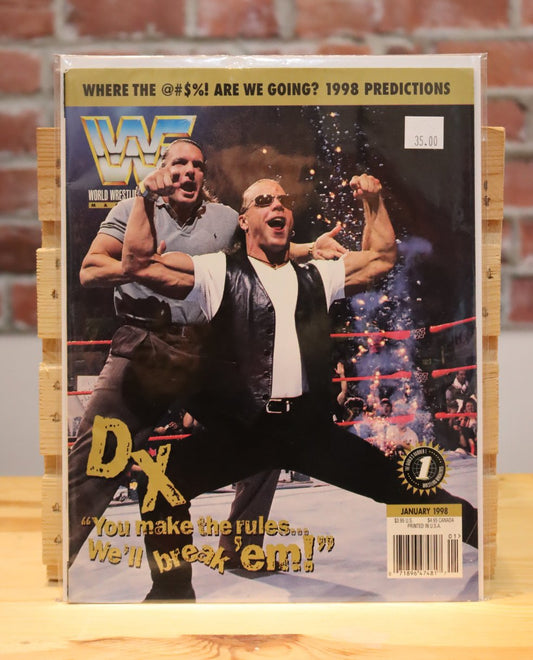 Original WWF WWE Vintage Wrestling Magazine DX Triple H/HBK (January 1998)