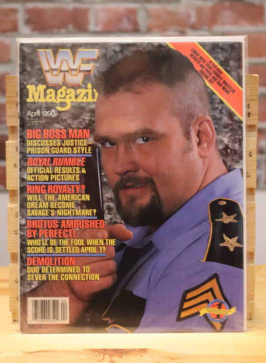 Original WWF WWE Vintage Wrestling Magazine Big Boss Man (April 1990)