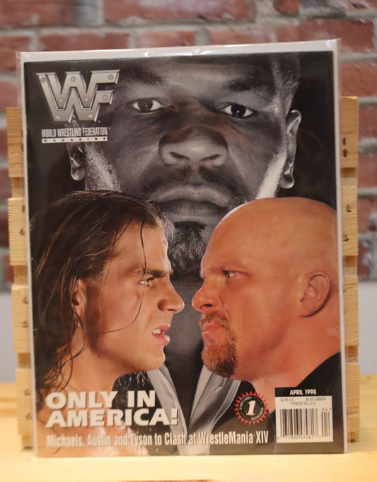 Original WWF WWE Vintage Wrestling Magazine Stone Cold/Shawn Michaels (April 1998)