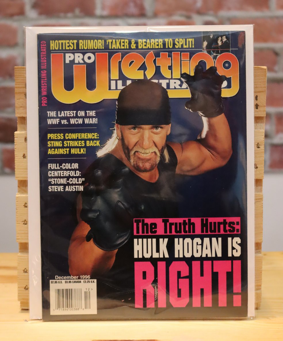 Original WWF WWE Vintage Pro Wrestling Illustrated Magazine Hollywood Hulk Hogan (December 1996)