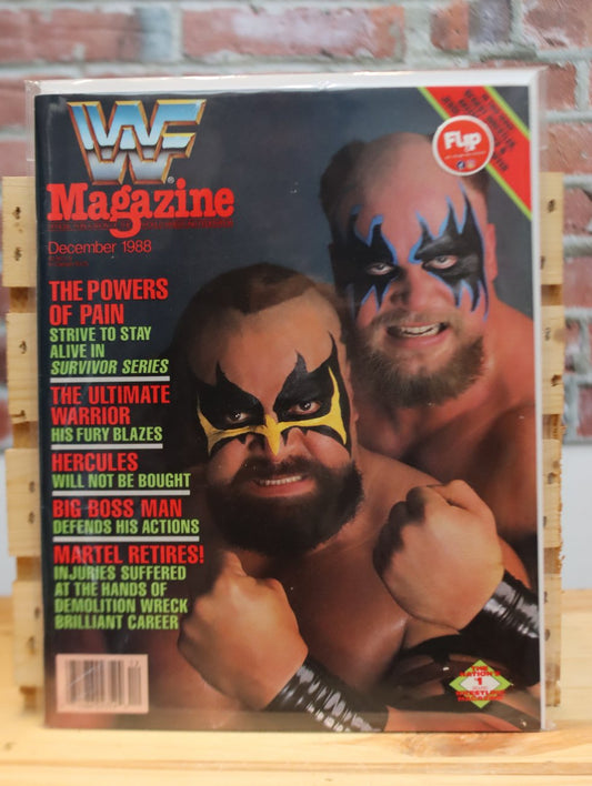 Original WWF WWE Vintage Wrestling Magazine Powers Of Pain (November 1988)